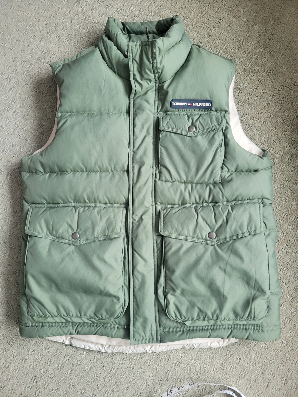 Tommy Hilfiger Men's Sage Green Puffer Vest